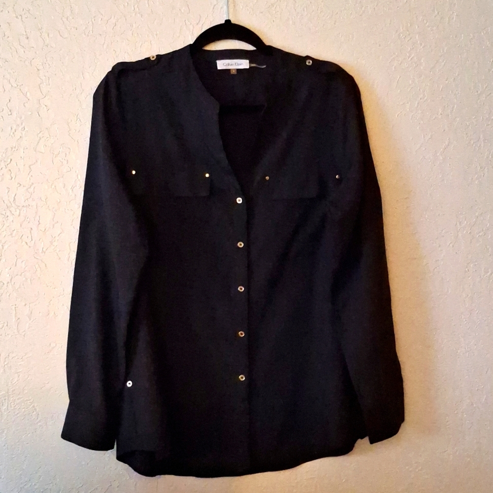 Calvin Klein cotton down blouse